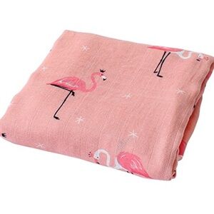 😊FREE😊 LifeTree Pink Flamingo Muslin Baby Blanket